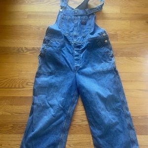 Lucky brand crop boyfriend overalls size large. Excellent condition.